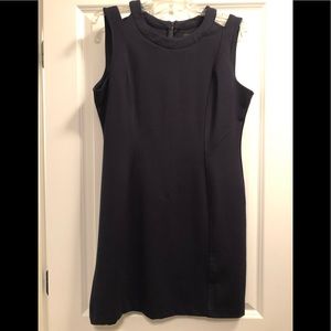 Katherine Barclay Navy Blue Sexy Shoulder Dress-12- NWOT